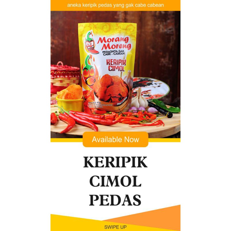 

keripik cimol varian pedas morang moreng