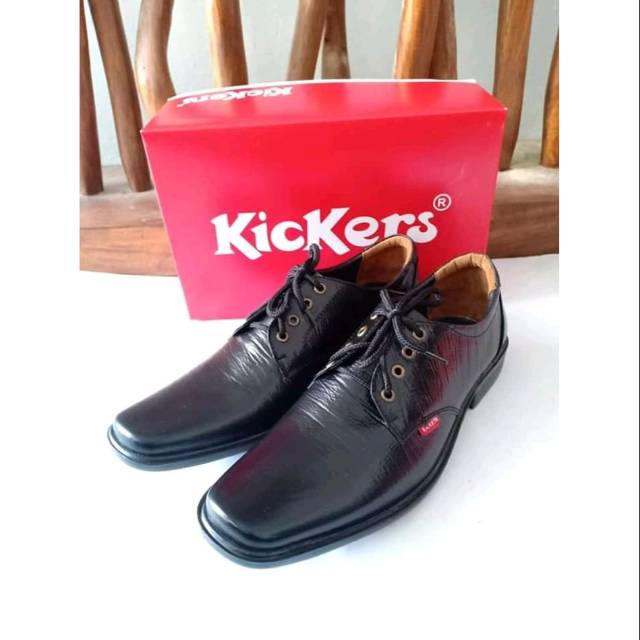 Kickers-sepatu pantofel-formal-resmi-kerja-hotel-kondangan-wisuda-kantor-guru-pria kulit sapi asli