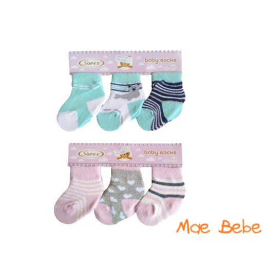 Sorex Baby Socks Kaos Kaki Bayi Isi 3 Pasang