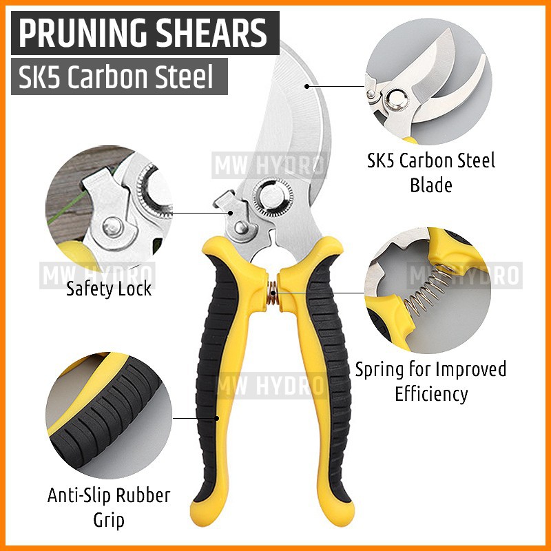 Gunting Dahan, Ranting Tanaman - Pruning Shears / Scissors - SK5 Blade