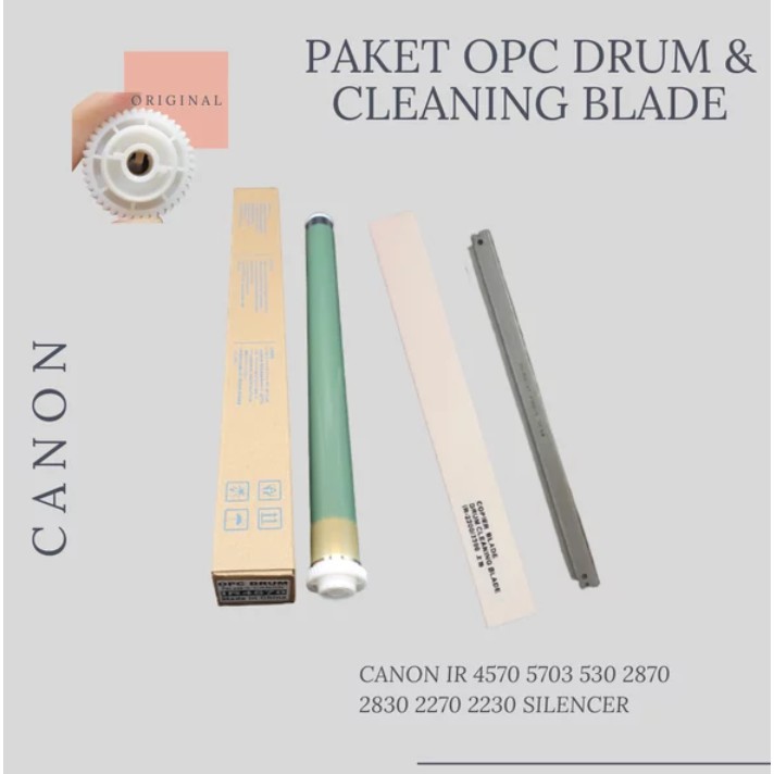 PAKET OPC DRUM DAN CLEANING BLADE ORIGINAL CANON IR 4570 5703 530 2870 2830 2270 2230 SILENCER