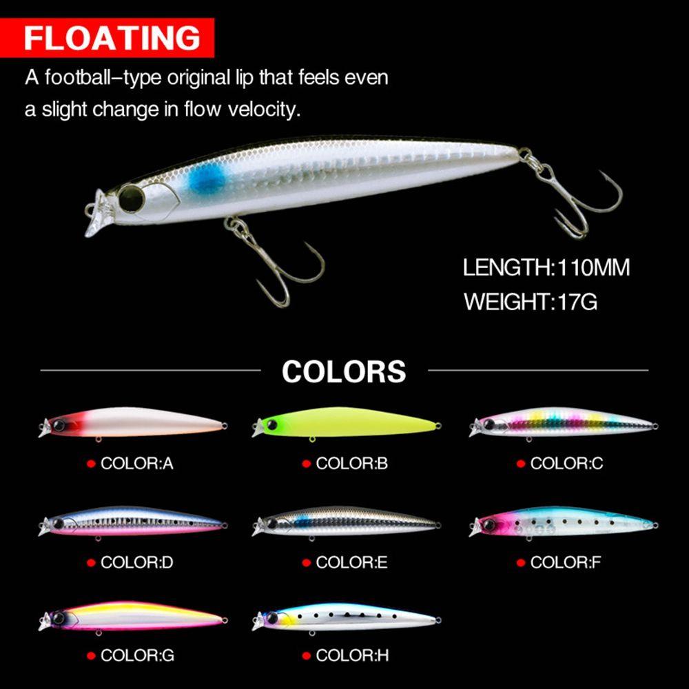 Top Mengambang Ikan Kecil Umpan Multicolor Tackle Bermanfaat Musim Dingin Memancing Umpan Casting Panjang