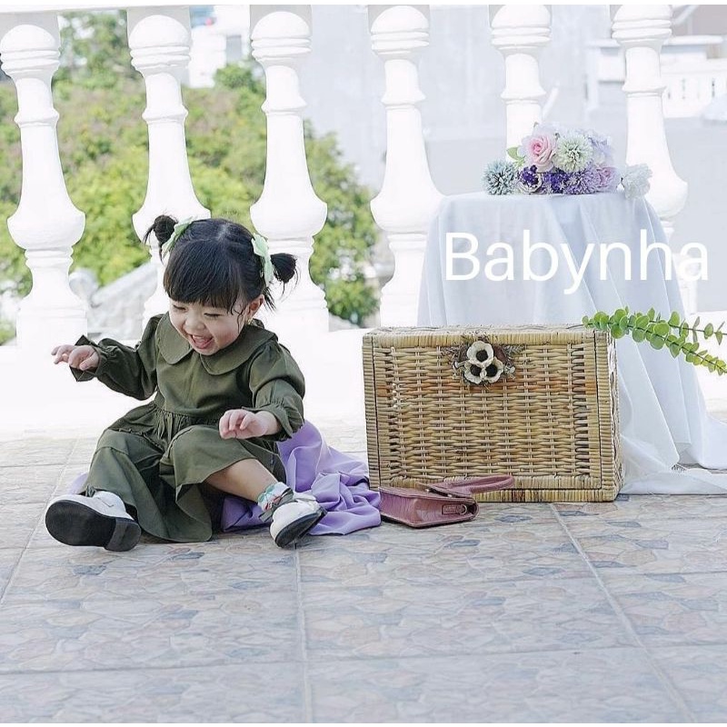 BABYNHA Dress Anak Perempuan/Dress Anak Tangan Panjang Usia 1-5/Hawa Dress