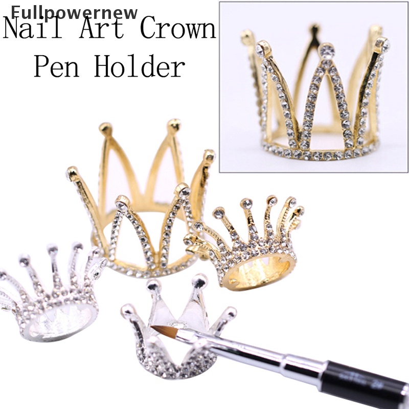 [FULL] Nail Drawing Brush Pen Rack Stand Holder Crown Design Display Carrier Manicure