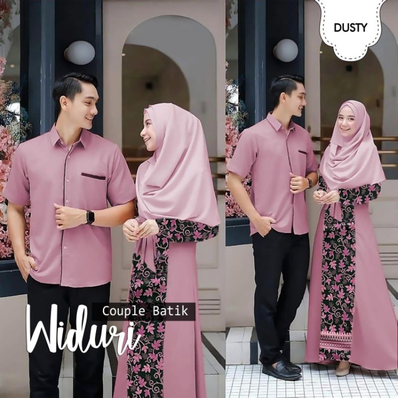 Gamis couple batik WIDURI/ Sarimbit Idul Fitri Keluarga /Gamis Couple lebaran 2022 / gamis couple