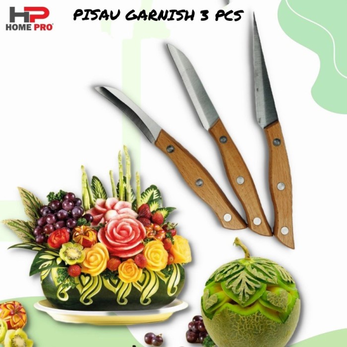 

Pisau Garnish 3 Pcs Pisau Ukir Buah Buahan Pisau Carving Dapur Sayur