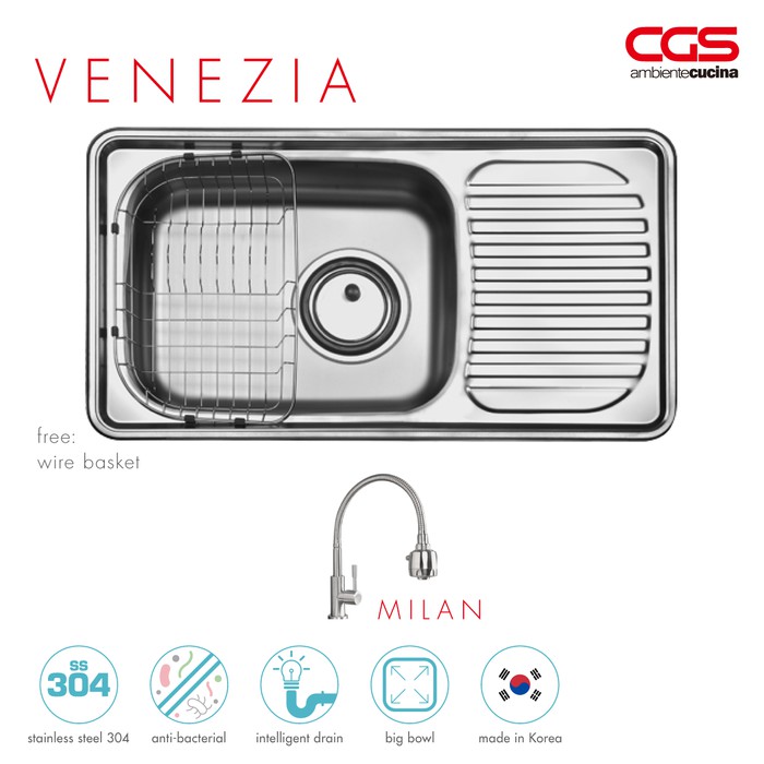 CGS Sink Venezia + CGS Taps Milan