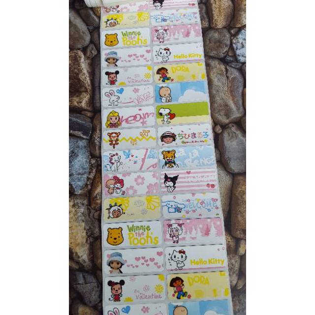 

Stiker Label Nama Name Sticker Waterproof Anti Air MIX uk Large