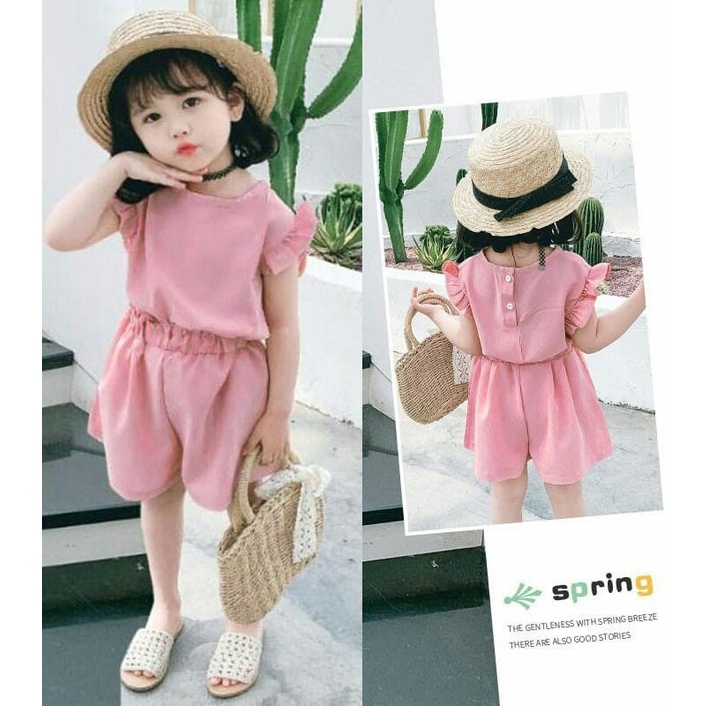 Baju anak 3 tahun Set Bianca|Set Angel|Set Combi|Set Polos baju anak perempuan MS