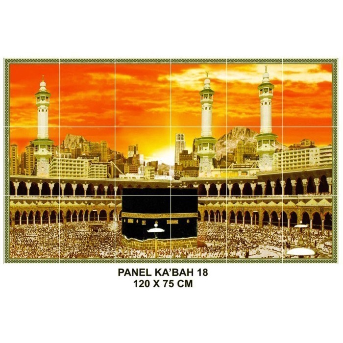 Jual Keramik Panel Kaligrafi Kabah 120x75 Cm Islamic Motif Kabah