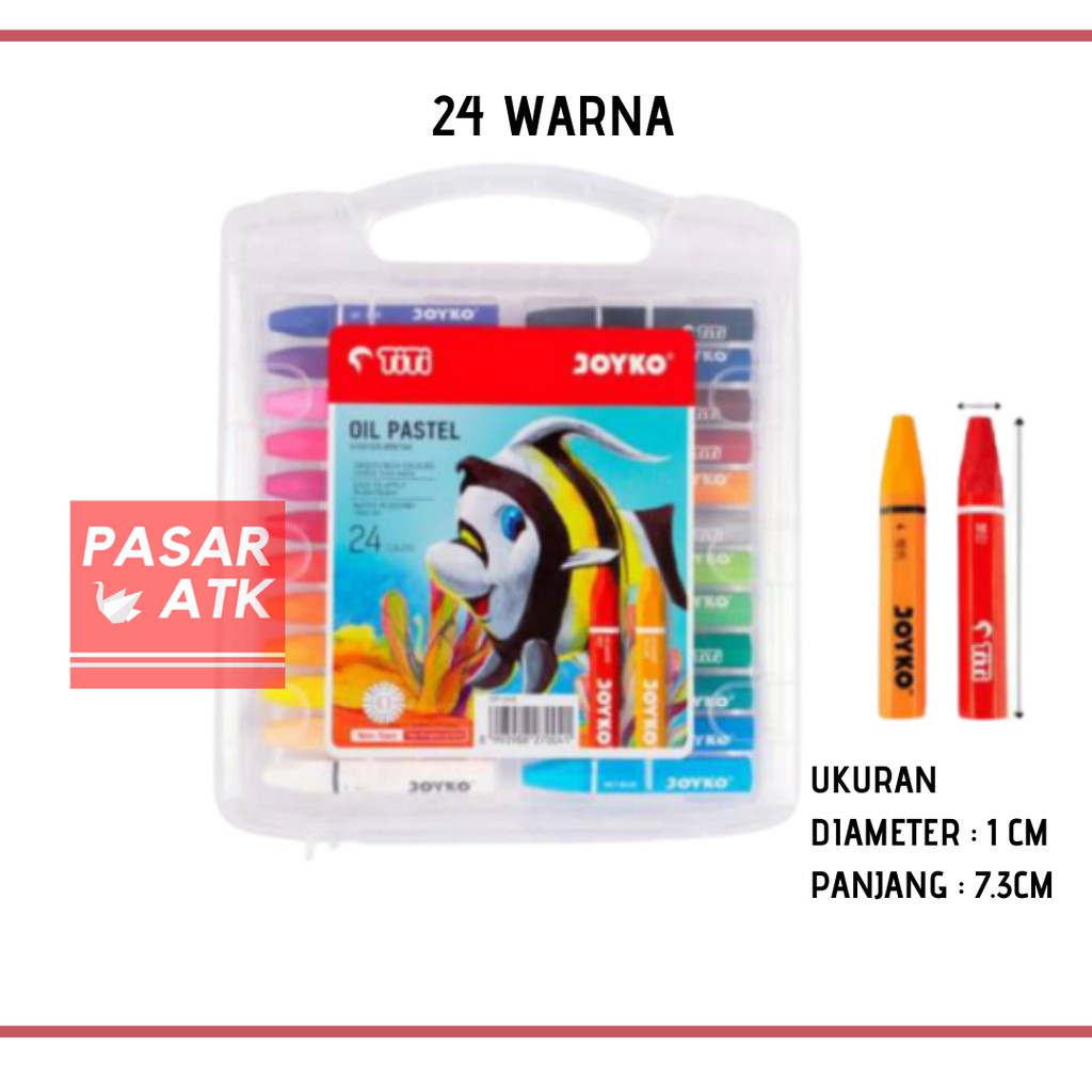 

Crayon TITI JOYKO 24 Warna / Krayon Oil Pastel