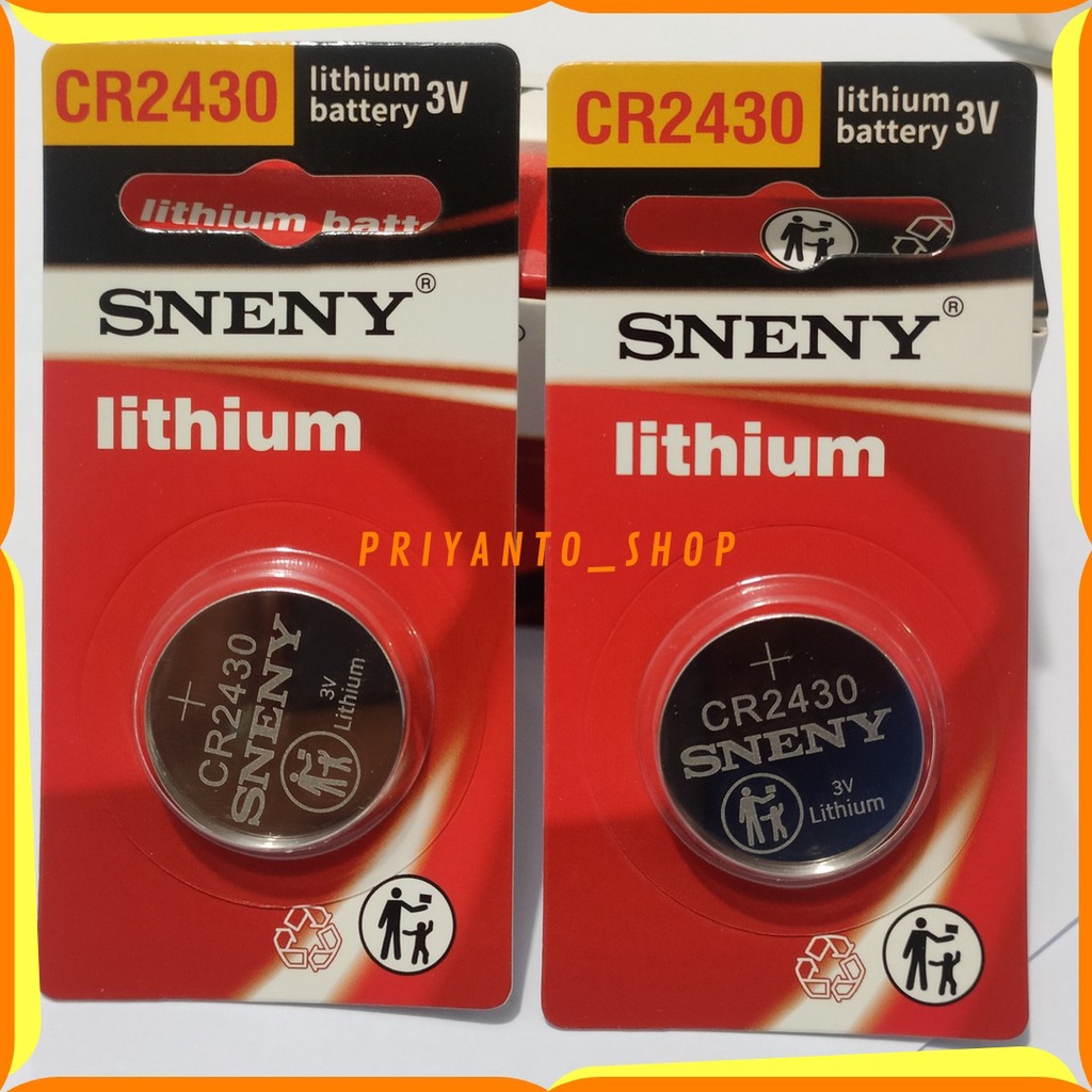 BATERAI SNENY LITHIUM 3V CR 2430 BATERAI KANCING CR2430 ASLI ORIGINAL