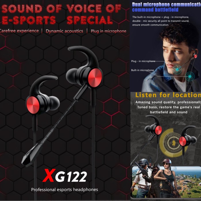 XG-122 Headset Gaming PUBG Mobile Legend With Mic Headphone earphone