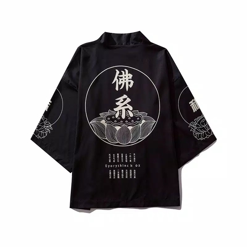 HAORI KIMONO JEPANG BLACK GEISHA / JAPANESE KIMONO / KIMONO CARDIGAN