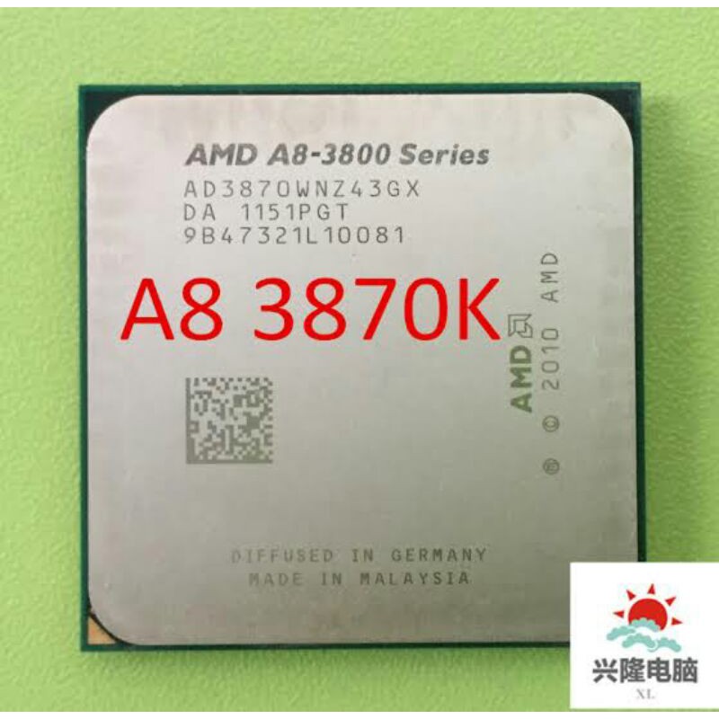 AMD A8 3870K APU RADEON 6550D 3.0 ghz FM1 quad core