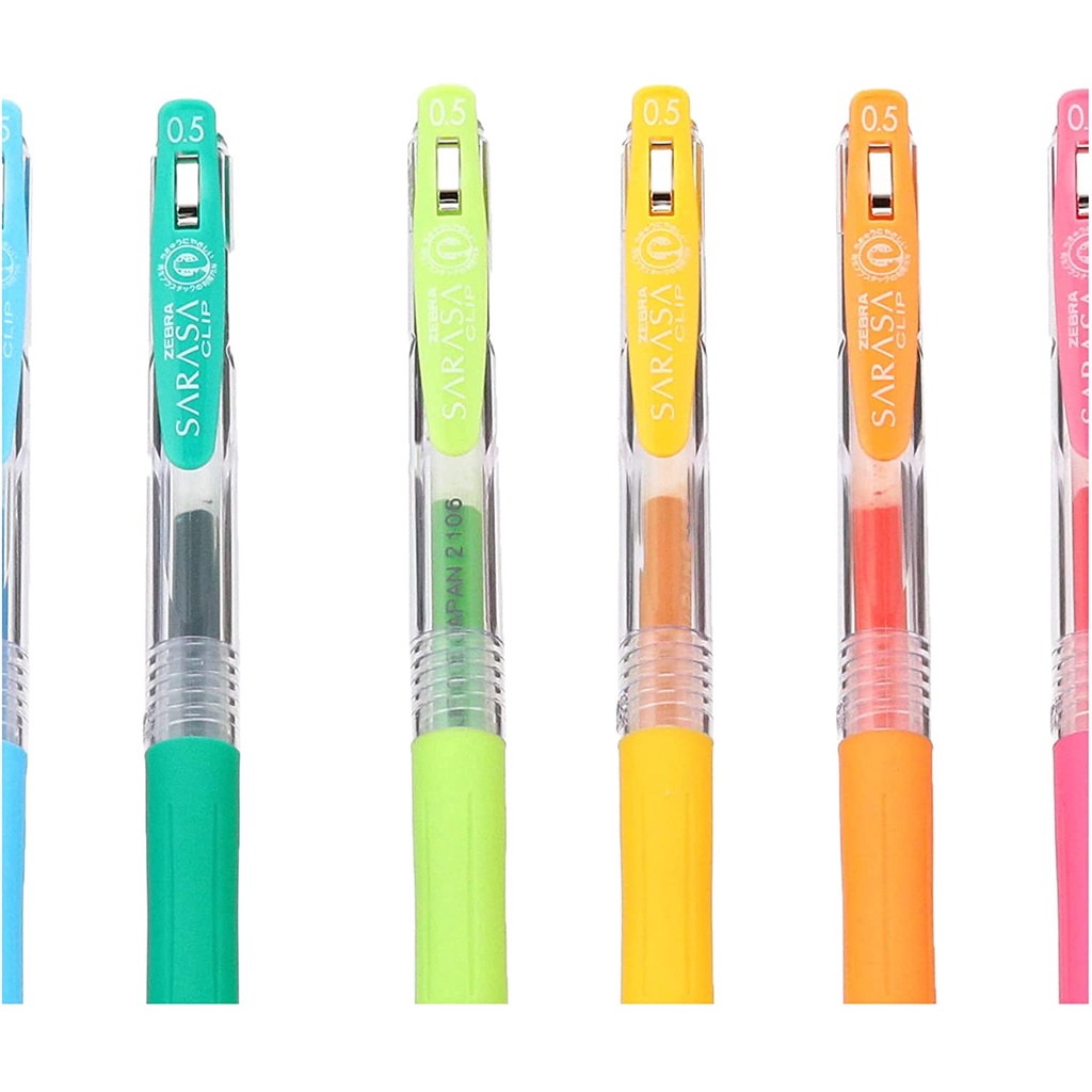 

RK Zebra Sarasa Clip 0.3 0.4 0.5 0.7 mm Gel Pen Pulpen Gel Berwarna 10 Color Set