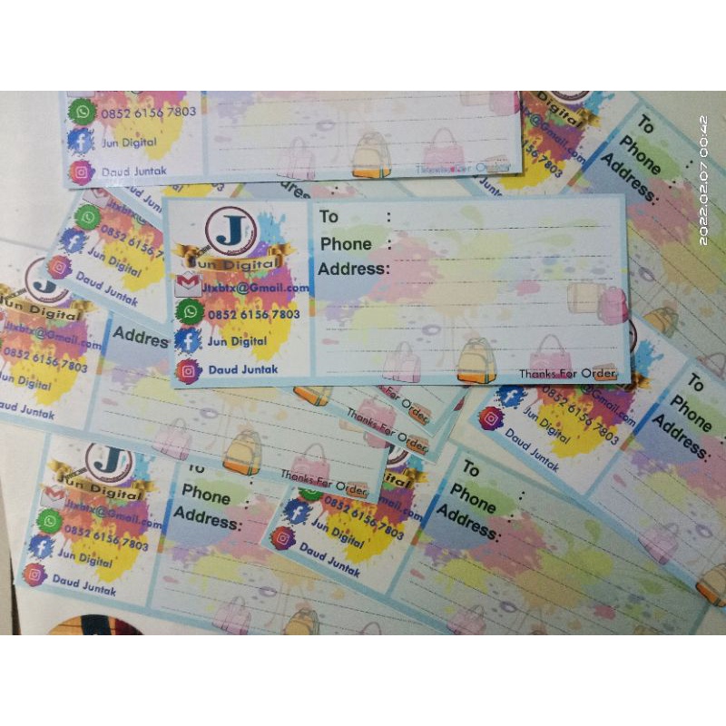 

Stiker Label Pengiriman COSTOM DESAIN Ukuran 7x17Cm