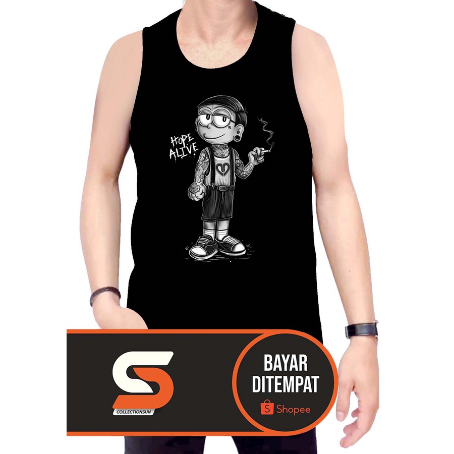 SINGLET PRIA (NOBITA) KAOS TANPA LENGAN/ KAOS DALAM PRIA / SINGLET PRIA DEWASA