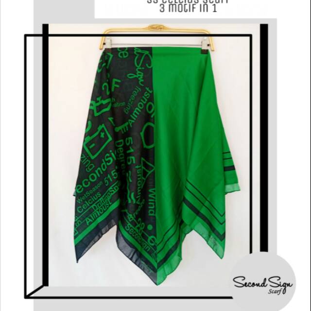 Second sign celcius scarf motif 3in1
