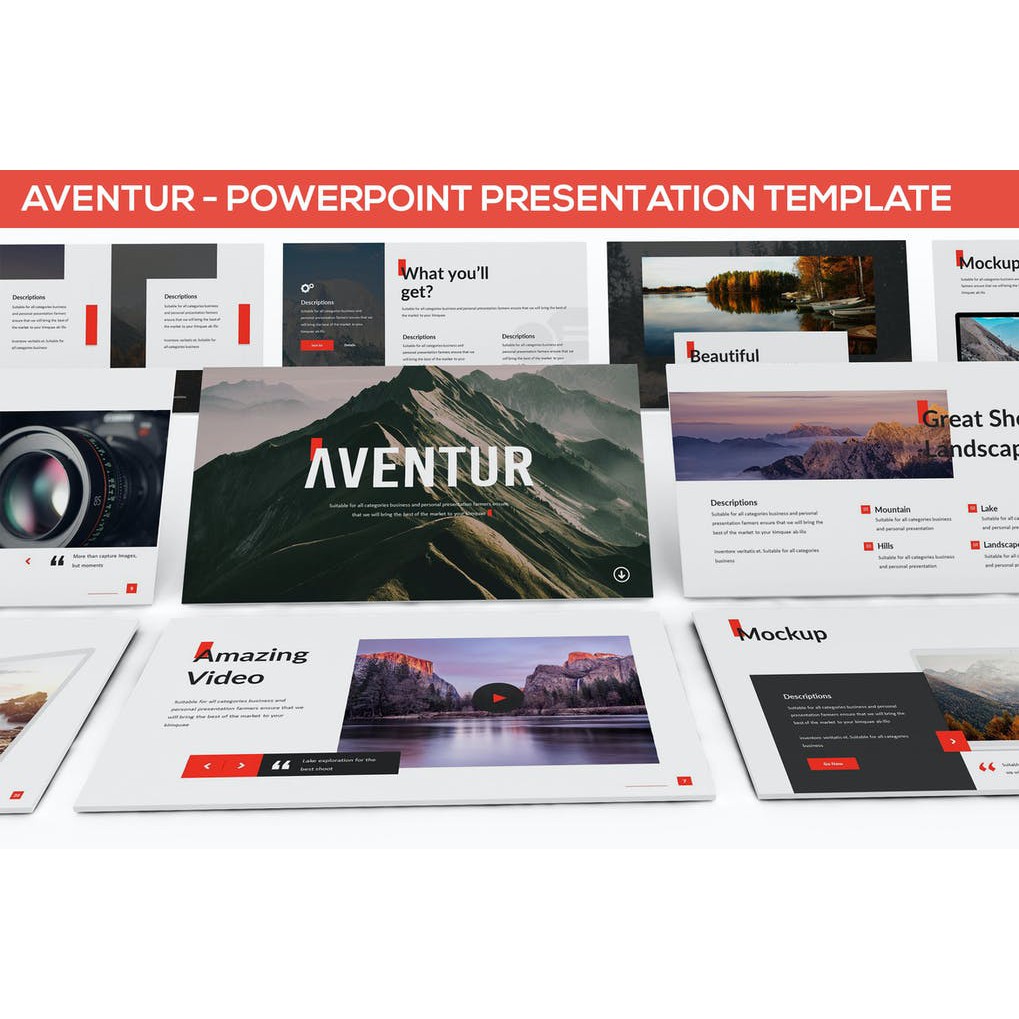 

Template Powerpoint: Aventur - 1200 Kreatif Slide Presentasi (PPT,PPTX)