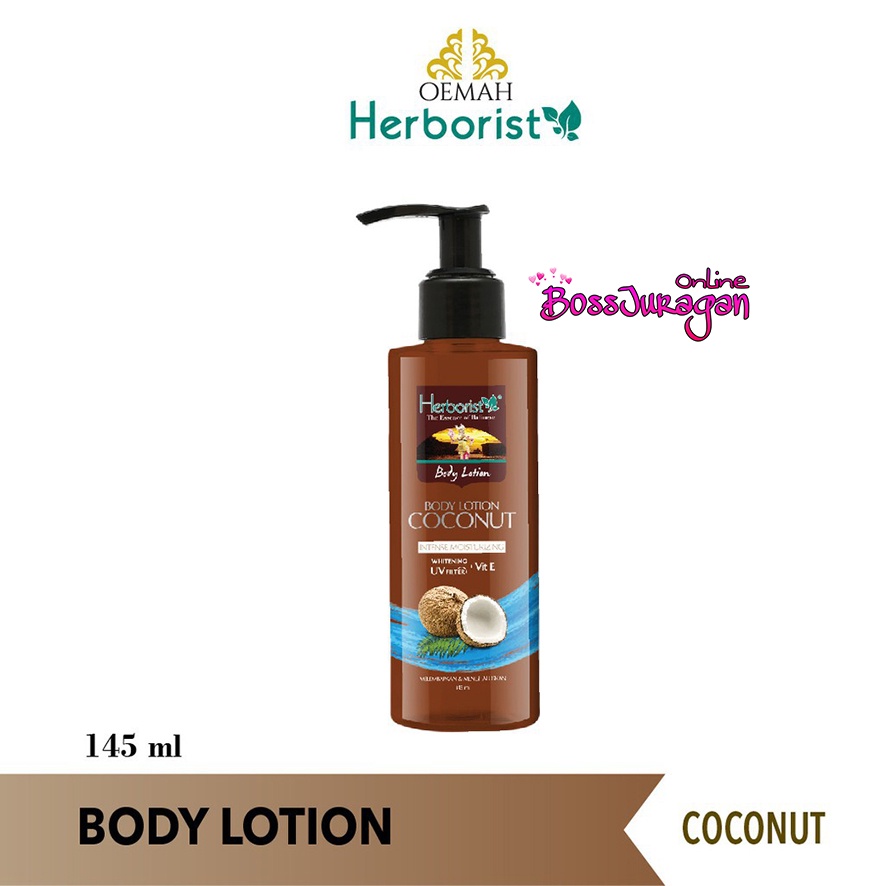 (BOSS) Herborist Body Lotion Coconut 145ml - COCONUT 145ML