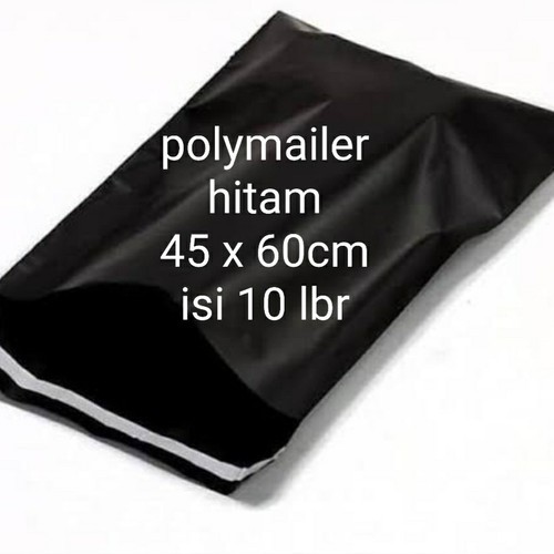 

polymailer | polybag | uk. 45 x 60cm | warna hitam | isi 10 lbr