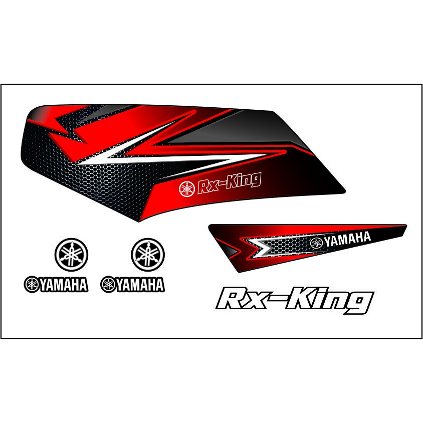 VARIASI STRIPING MERAH HITAM RX KING STICKER