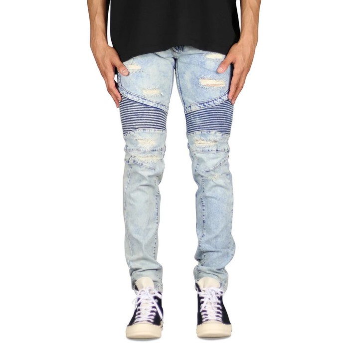 Hyperdenim Hyper Blue Ara Biker Jean