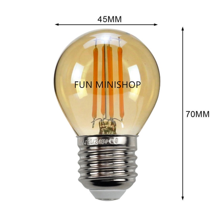 LAMPU LED FILAMEN EDISON G45 bohlam filamen lampu cafe lampu decor