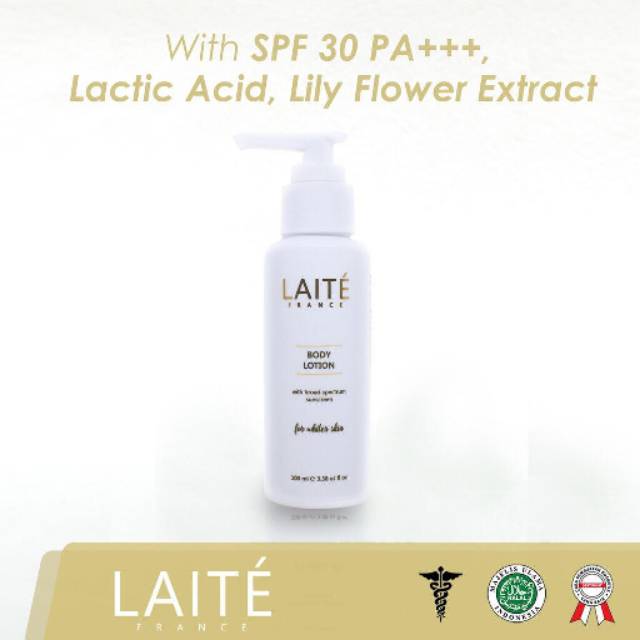 BODY LOTION LAITE SKINCARE Original BPOM MUI / pemutih badan