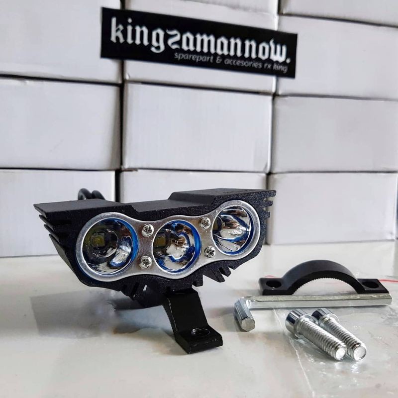 LAMPU TEMBAK SOROT LED RX KING VARIASI OWL MINI 3 TITIK COD