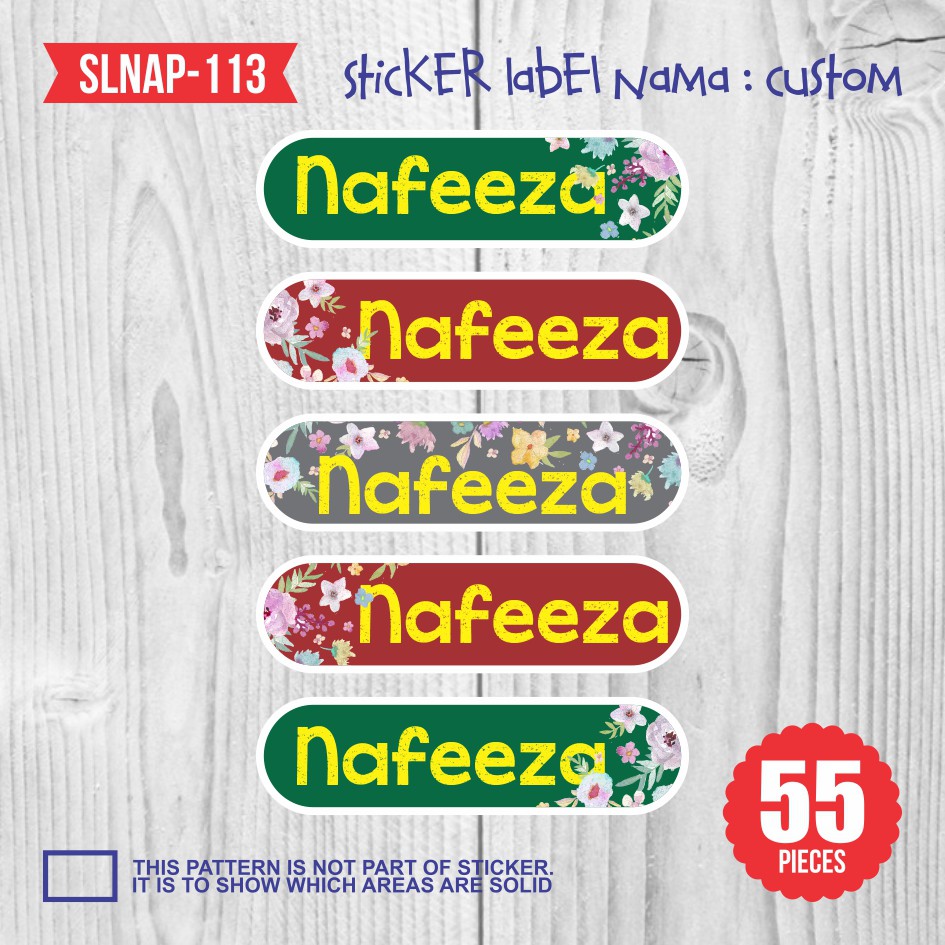 SLNAP 087 Sticker Nama Anak Kartun Girl Boy Monkey Panda Beruang