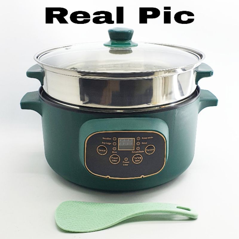 Panci Listrik Steamer Jumbo 3.2 Liter / 26 CM / Panci Listrik Serbaguna / Frying Pan Multi Function