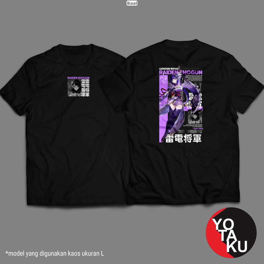 Kaos Genshin Impact Inazuma Baal Raiden Shogun Lengan Panjang & Pendek