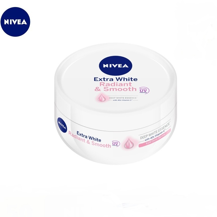 NIVEA Extra White Radiant & Smooth Cream | Krim pelembab untuk wajah, tubuh dan tangan