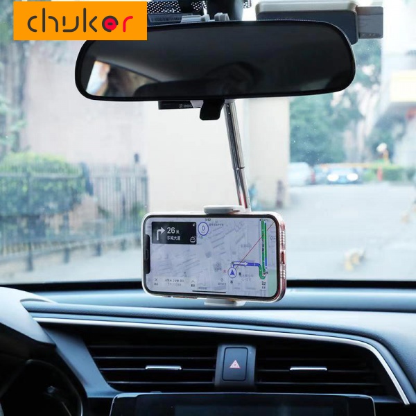 Chuker 2021 Stand Holder Smartphonegps Adjustable Untuk Kaca Spion Dalam Mobil