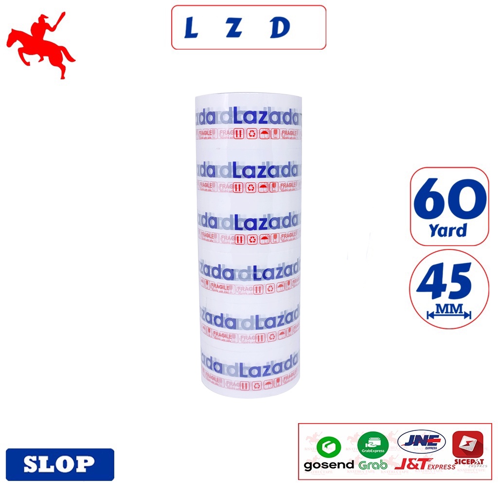

Lakban OPP Tape / Lakban Printing Lakban Toko Biru Putih 60 Yard KSATRIA Tape (SLOP)