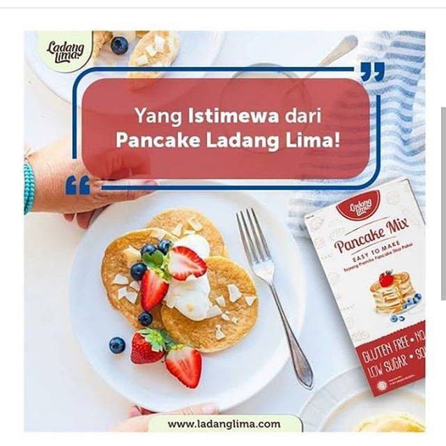 Ladang Lima Pancake Mix with Cranberry 220 gram / Tepung Premix Pancake Gluten FREE