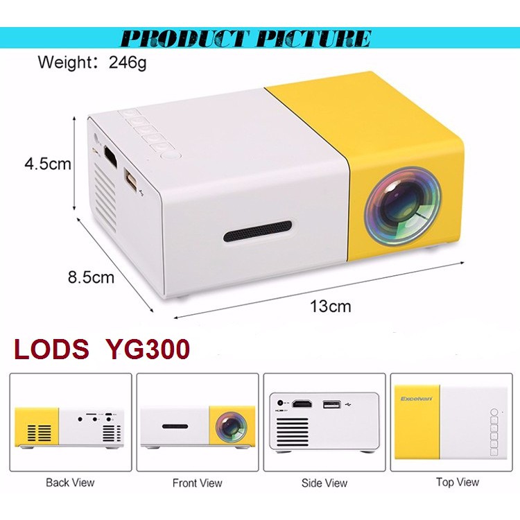 Super Mini Led Projector YG300, Murah Meriah Berkualitas Free Mini Tripod