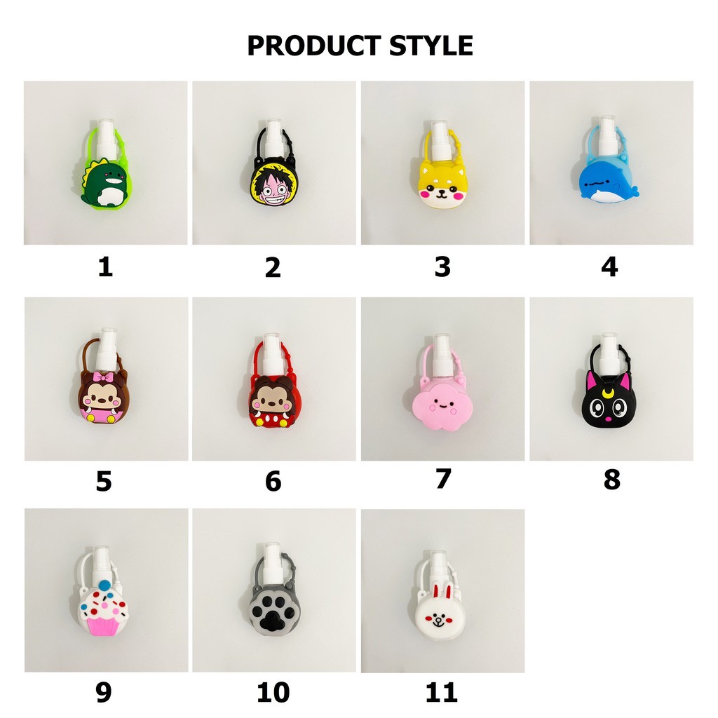 Botol Bulat Spray 30ml Motif Kartun l Botol Hand Sanitizer Gantung 30 ml l Pocket Bac BBW Shiba Inu 