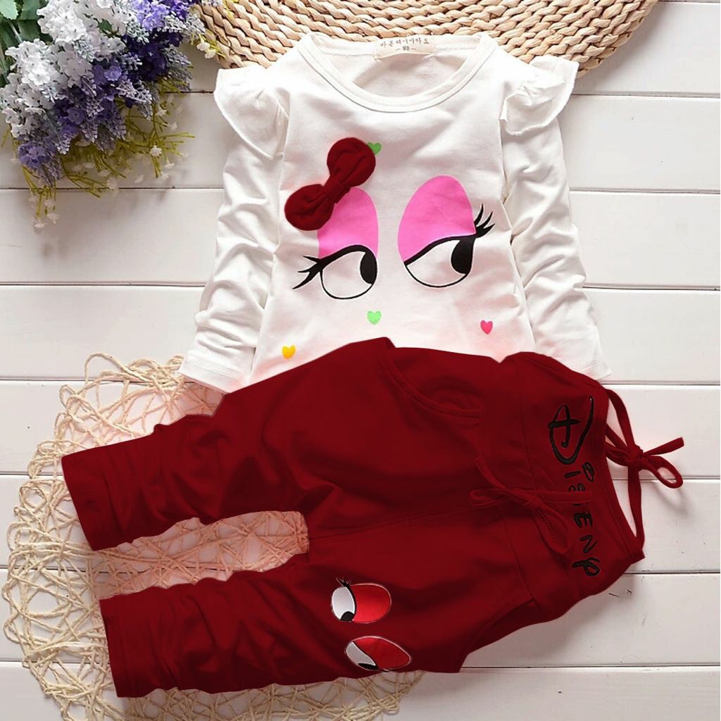 KOTO SET DUCK KID - Setelan Anak Perempuan / Cewek fit to 3-5 thn-2