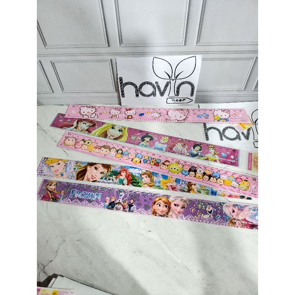 Penggaris BESI 30CM/GARISAN BESI/RULER-Besi Cewe