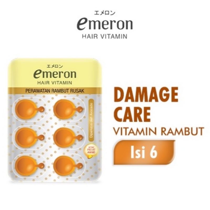 Emeron Hijab Hair Vitamin Clean &amp; Fresh 6 Capsule/Vitamin Rambut