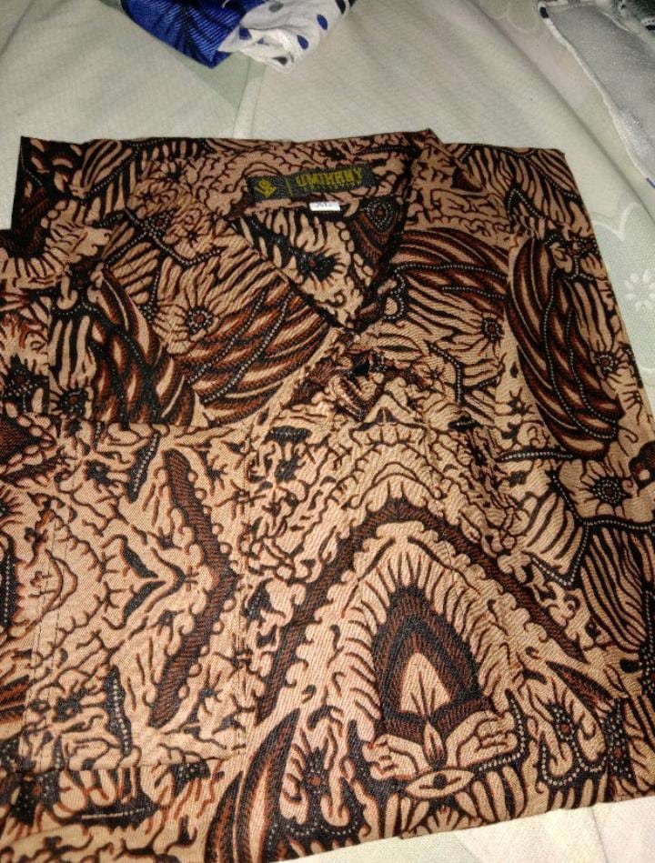 Kemeja Batik Lengan Panjang Size M L Xl Xxl Jumbo Katun Seragam Pria