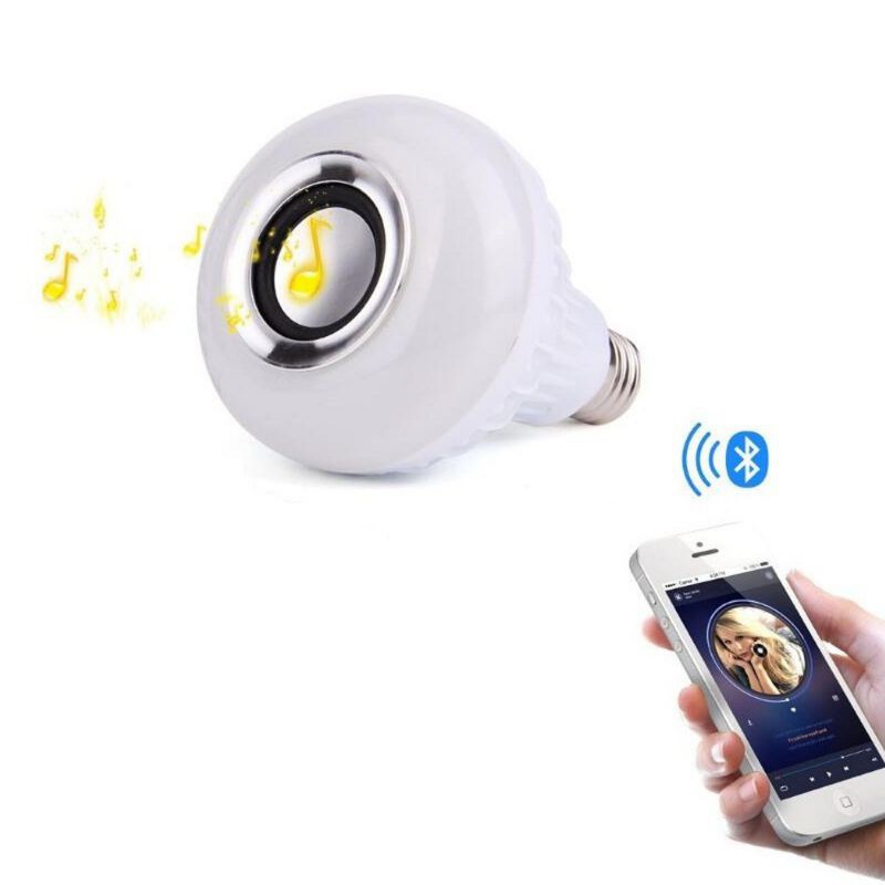 Bohlam Speaker Musik Bluetooth 2 in 1 Lampu Speaker LED