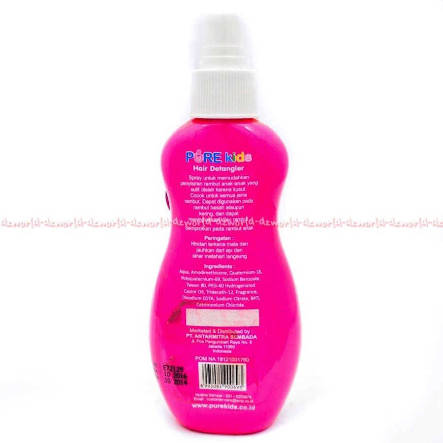 Pure Kids Hair Detagler Biru Pink Pure Kids Untuk Rambut Ana