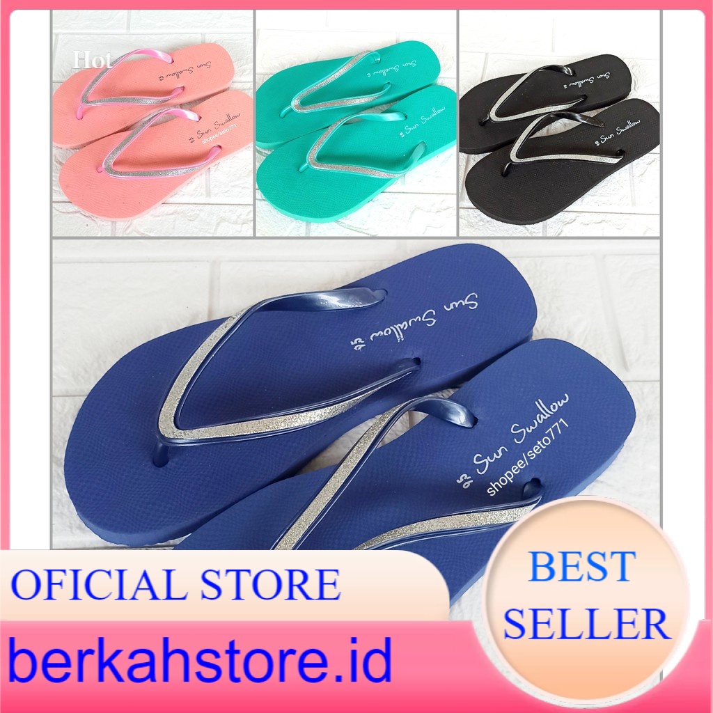 Sandal Jepit Wanita Sun Swallow Crystal - Sun Swallow Crystal