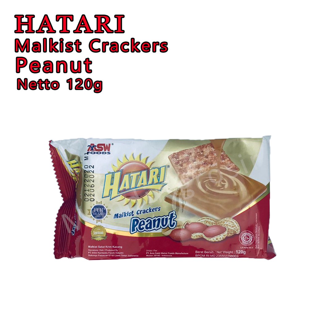 Malkist Crackers Peanut *Hatari * Malkist Salut Krim Kacang * 120g