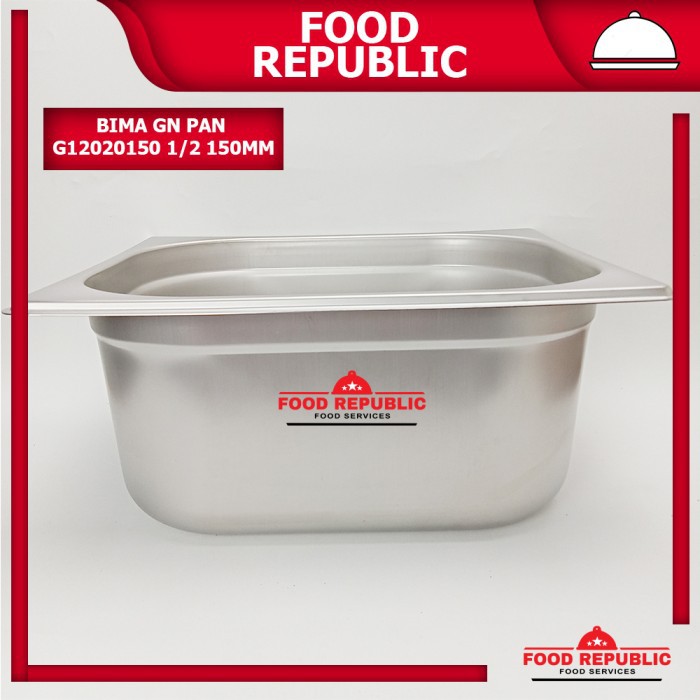 BIMA GASTRONOM FOOD PAN UKURAN 1/2 150mm - WADAH PRASMANAN STAINLESS