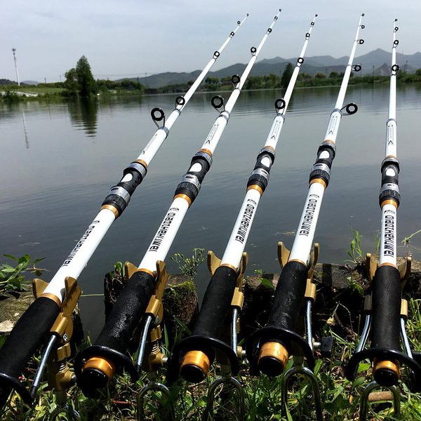 2.7 M - 3 Meter Joran Pancing Telescopic Fishing GHOTDA Rod Pole Carbon Fiber Black